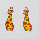 Vintage Gold Polymer-resin? Giraffe Pendants Findings