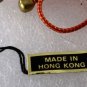 Vintage Elastic No Pull Lot of 12 Brass Ball End Red Gold Band Hair Accessory
