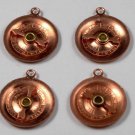 VINTAGE COPPER TONE DIAL NUMBERS ARROW PENDANT