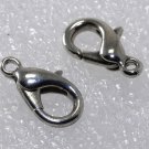 Vintage Pair Medium Silver Metal Lobster Claw  Jewelry
