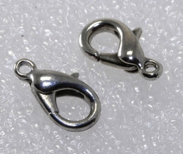 Vintage Pair Medium Silver Metal Lobster Claw  Jewelry