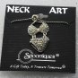Spoontiques Neck Art Bikini Necklace Clear Rhinestones Silver Beaded Chain