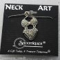 Spoontiques Neck Art Bikini Necklace Clear Rhinestones Silver Beaded Chain