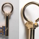 VINTAGE BLUE RHINESTONE GOLD TONE KEY CHAIN  ACCESSORIE