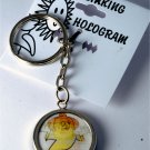 Blinking Hologram Pumpkin Ghost Key Chain New On Card Key Fob