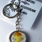 Blinking Hologram Pumpkin Ghost Key Chain New On Card Key Fob
