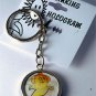 Blinking Hologram Pumpkin Ghost Key Chain New On Card Key Fob
