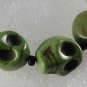 Dyed Green Color Howlite Stone Skull Adjustable Bracelet Jewelry