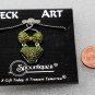 Spoontiques Neck Art Bikini Necklace Green Rhinestones Silver Beaded Chain