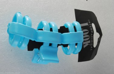 International Look Blue Hair Claw Hair Clip New on Card
