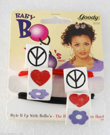 Goody Baby Bo Bo's Pair Hair Elastic Hair Accessories 1997 NOC