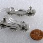 Vintage Hair Barrettes Pair Sun Silver Plated Metal Hair Accessories