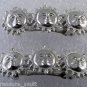 Vintage Hair Barrettes Pair Sun Silver Plated Metal Hair Accessories