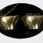 Vintage Gold Tone Metal Crinkle Eduardo Shoe Clips Accessories