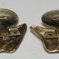 Vintage Gold Tone Metal Crinkle Eduardo Shoe Clips Accessories