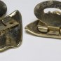 Vintage Gold Tone Metal Crinkle Eduardo Shoe Clips Accessories
