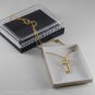 Vintage Gold Skeleton Key Necklace Jewelry New in Box