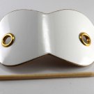 Vintage White Patent Leather Hair Barrette With Stick