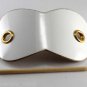 Vintage White Patent Leather Hair Barrette With Stick
