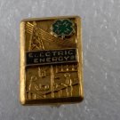 Vintage 4 H Pin Electric Energy Enamel Brass Metal Jewelry