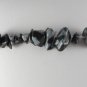 Gorgeous Snow Flake Obsidian Gem Stone Stretchy Elastic Bracelet Jewelry