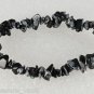 Gorgeous Snow Flake Obsidian Gem Stone Stretchy Elastic Bracelet Jewelry