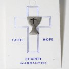 Vintage Charity Warranted Faith Hope Religious Pin
