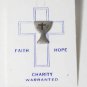 Vintage Charity Warranted Faith Hope Religious Pin