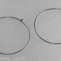 Vintage Pair Silver Metal Large Hoop Jewelry Making