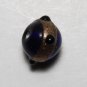 Vintage Blue Round Lampwork Set of 4 Bead Findings
