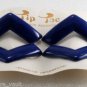 Vintage Blue Tip Toe SHoe Clips Art Deco Style Plastic Shoe Accessories