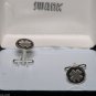Swank 4 Leaf Clover Men's Silver Cuff Link Shamrock Jewelry