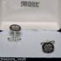Swank 4 Leaf Clover Men's Silver Cuff Link Shamrock Jewelry