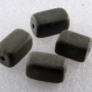 Vintage Clay Beads Lot of 4 Grey Jewelry Making Drilled Through