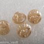 Antique VTG Glass Buttons 1950's Flower Bud Off White Sew On Button Beads