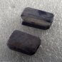 Vintage Pair Dyed Bone Beads Blue White Drilled Through Jewelry Making