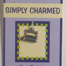 SIMPLY CHARMED SILVER CLOTHES IRON PENDANT JEWELRY