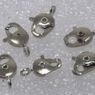 Vintage Silver Metal Small Lobster Claw Set of 6