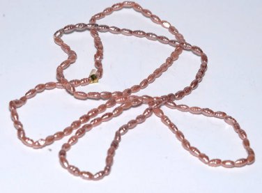 Vintage Pink Shell Bead Strand Jewelry Making Necklace