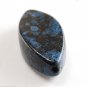 Vintage Black and Blue Pinched Plastic Beads Set of 4 Drilled Through
