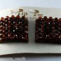 Vintage Pair Tip Toe Shoe Clips Brown Bead Shoe Accessories New on Card