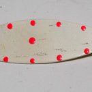 Vintage Hair Barrette White Pink Dot 1970's Allegro Hair Accessorie
