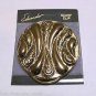 Vintage Eduardo Scarf Clip GOld Plated Metal NOC Round Scarf Accessorie