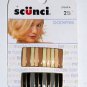 Scunci Hair Barrettes Pair Gold Metal Gray Black Beige Brown Enamel New on Card