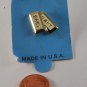 Vintage Gold Tone Metal Gold Bar Fashion Pin Made in the USA NOC