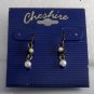 Vintage Cheshire Dangle Earring Pair Faux Pearl Fashion Jewelry NOC