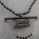 Rope Chain Necklace Nanas Angels Charm Pendant Silver Tone Metal