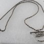 Rope Chain Necklace Nanas Angels Charm Pendant Silver Tone Metal