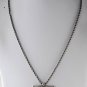 Rope Chain Necklace Nanas Angels Charm Pendant Silver Tone Metal