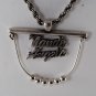 Rope Chain Necklace Nanas Angels Charm Pendant Silver Tone Metal